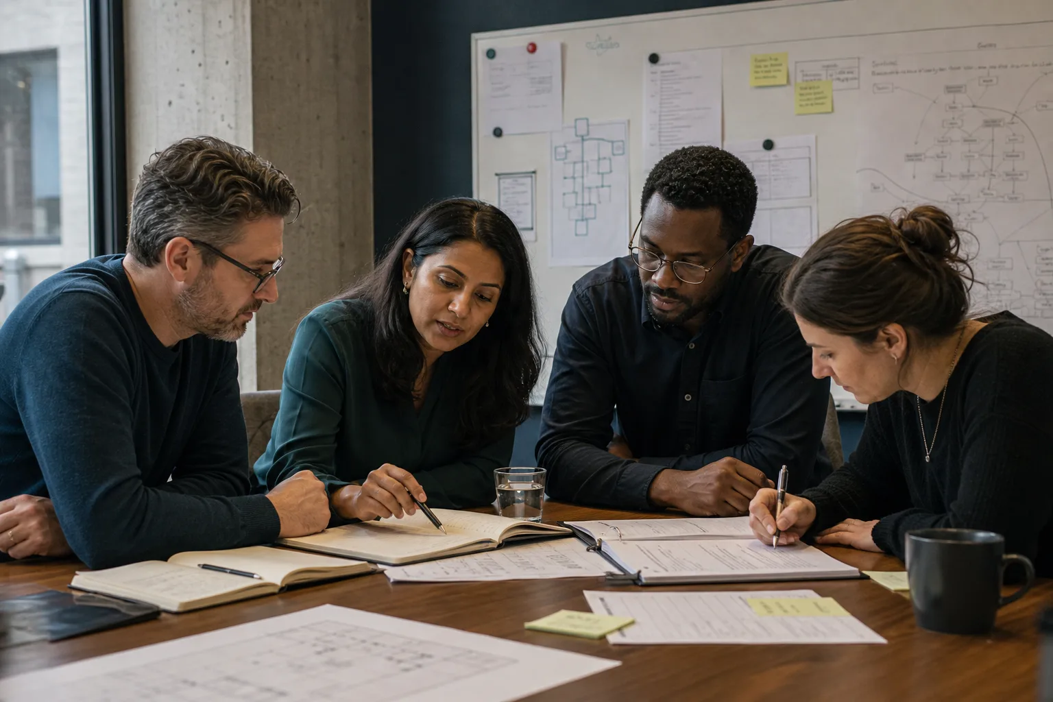 Program leaders reconciling dependencies and cutover readiness